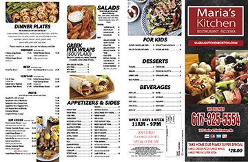 Click on our menu